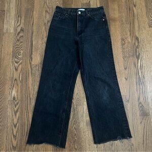 Black Zara Wide-Leg Jeans